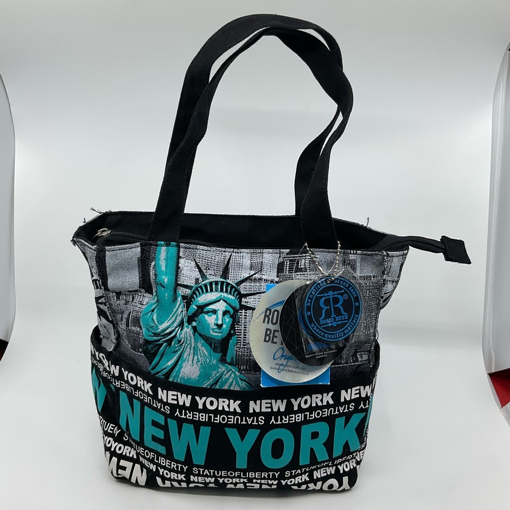 Vintage Y2K Robin Ruth New York City Graphic Tote Bag NWT